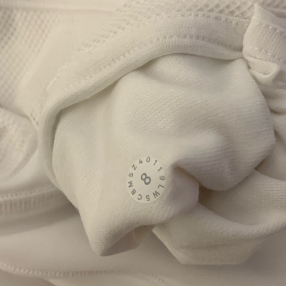 Lululemon White Mesh Crop Stretchy Leggings Size 8 - Picture 10 of 10